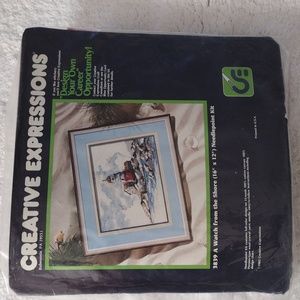 Vintage Creative Expressions 3839 A Watch from the Shore 16"×12" Needlepoint Kit